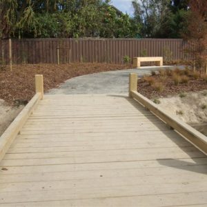 Commercial Planting and Walkway Constriction landscaping