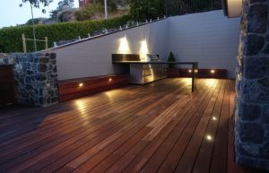 Great outdoor lighting can highlight the landscaping around your deck and outdoor living space.